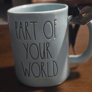 Rae Dunn Disney Princess Little Mermaid Ariel mug light blue PART OF YOUR WORLD